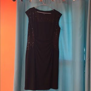 Black sequin cocktail dress size 16